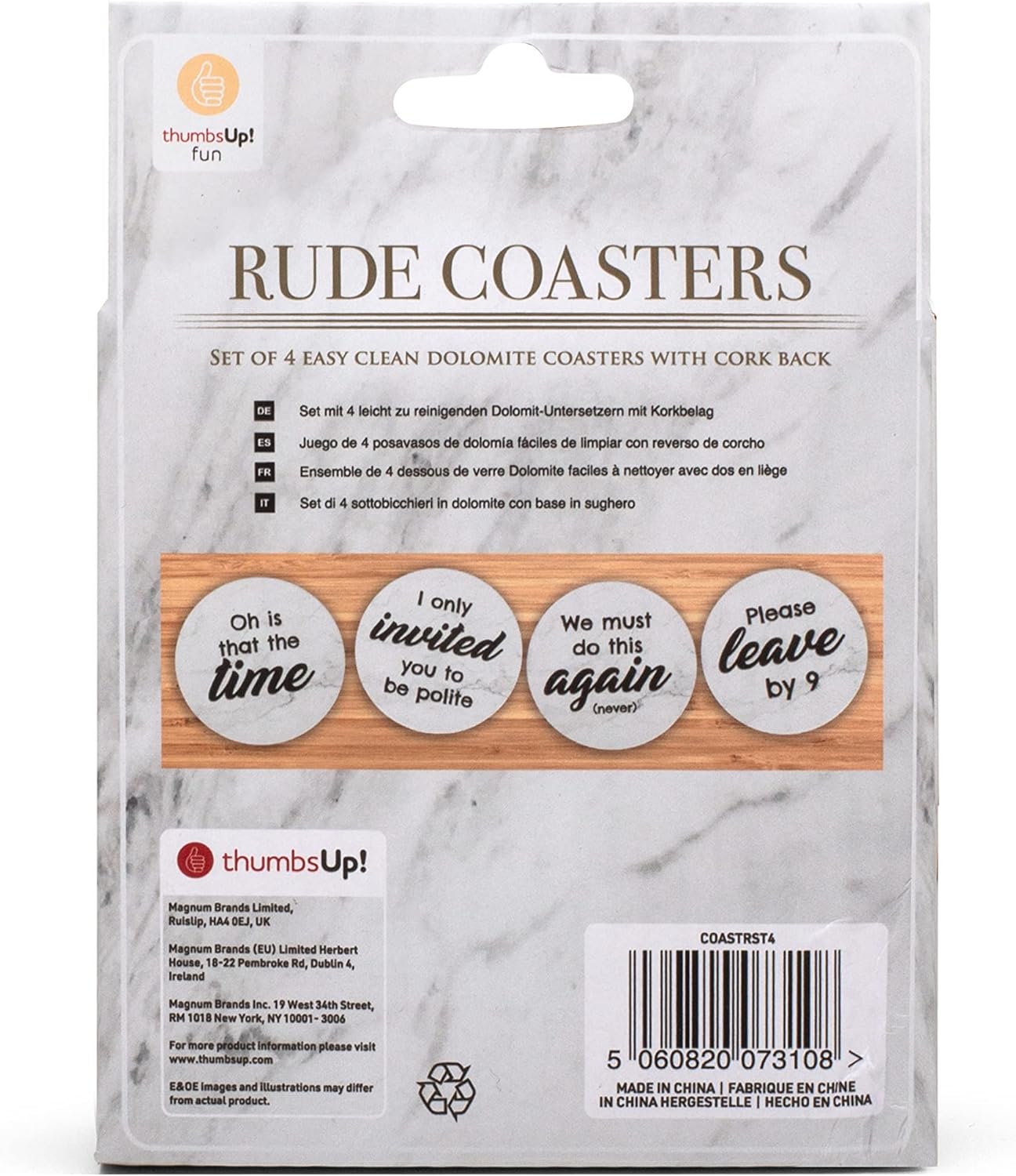 Rude Coaster - Set of 4