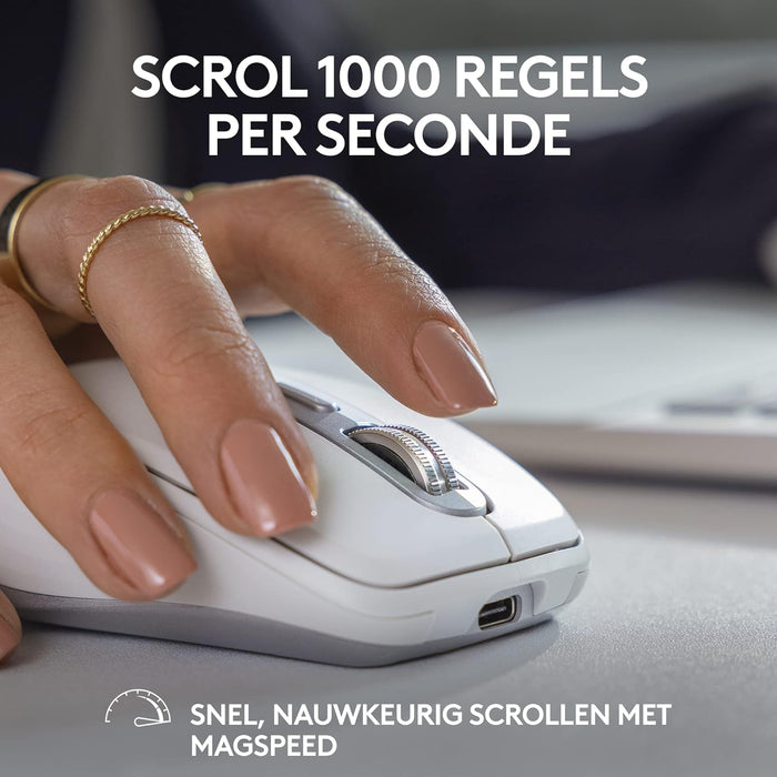 Logitech MX Anywhere 3S Compact Wireless Mouse, Fast Scrolling, 8K DPI Any-Surface Tracking, Quiet Clicks, Programmable Buttons, USB C, Bluetooth, Windows PC, Linux, Chrome, Mac