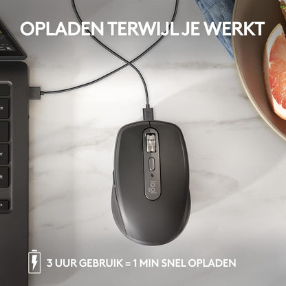Logitech MX Anywhere 3S Compact Wireless Mouse, Fast Scrolling, 8K DPI Any-Surface Tracking, Quiet Clicks, Programmable Buttons, USB C, Bluetooth, Windows PC, Linux, Chrome, Mac