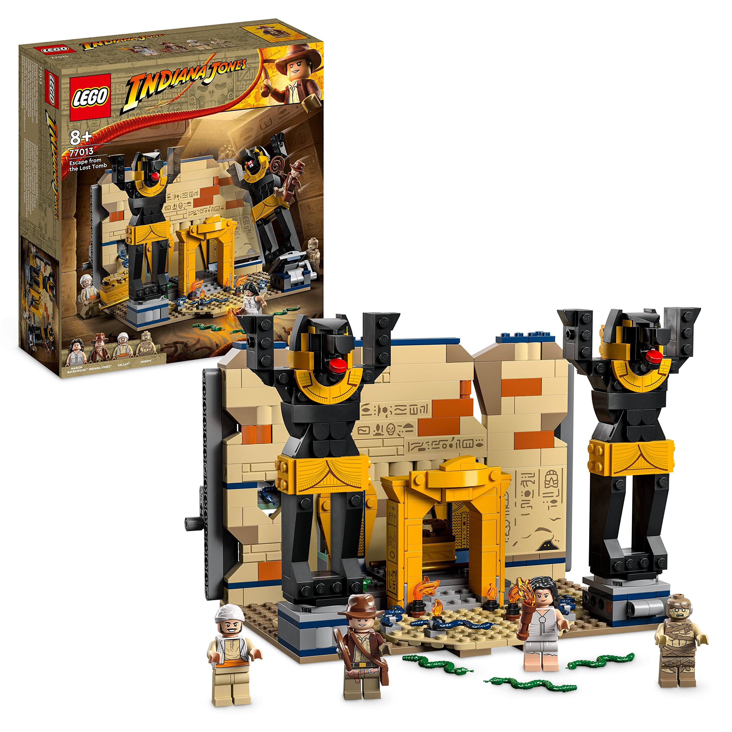 LEGO 77013 Indiana Jones Escape from the Lost Tomb Building Toy with Temple and Mummy Minifigure, Raiders of the Lost Ark Set, Birthday Gift Idea for Kids Single