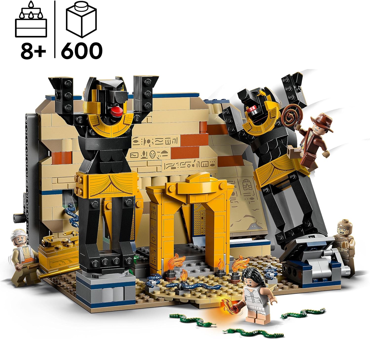 LEGO 77013 Indiana Jones Escape from the Lost Tomb Building Toy with Temple and Mummy Minifigure, Raiders of the Lost Ark Set, Birthday Gift Idea for Kids Single