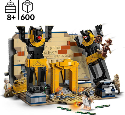 LEGO 77013 Indiana Jones Escape from the Lost Tomb Building Toy with Temple and Mummy Minifigure, Raiders of the Lost Ark Set, Birthday Gift Idea for Kids Single