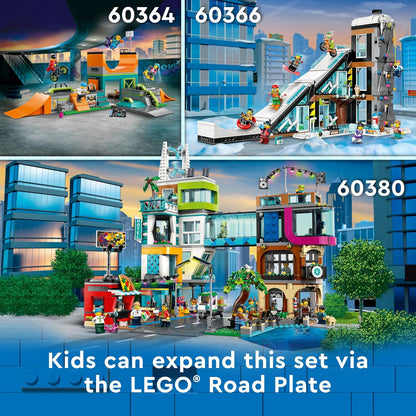 LEGO City Apartment Building, Modular Construction Set with Combinable Rooms, Shop, Toy Bike and 6 Minifigures, Birthday Gift for Kids, Boys, Girls Aged 6+ 60365 Single
