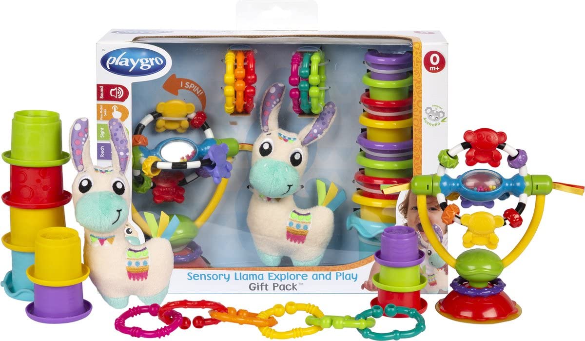 Playgro - Sensory Llama Explore and Play Gift Pack-Parent - (10188328