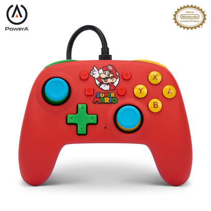 PowerA Nano Wired Controller for Nintendo Switch - Mario Medley, Nintendo Switch - OLED Model, Gamepad, game controller