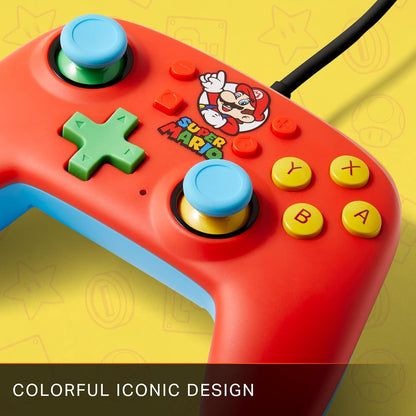 PowerA Nano Wired Controller for Nintendo Switch - Mario Medley, Nintendo Switch - OLED Model, Gamepad, game controller