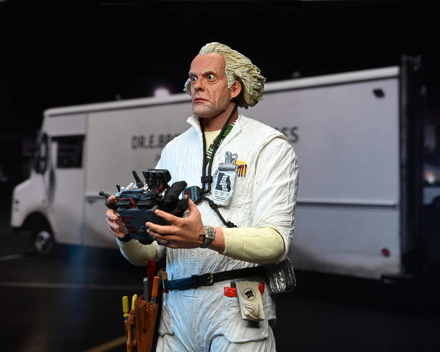 NECA 53620 BACK TO THE FUTURE - Ultimate Doc Brown 1985 - Figurine articulée,Black,18cm