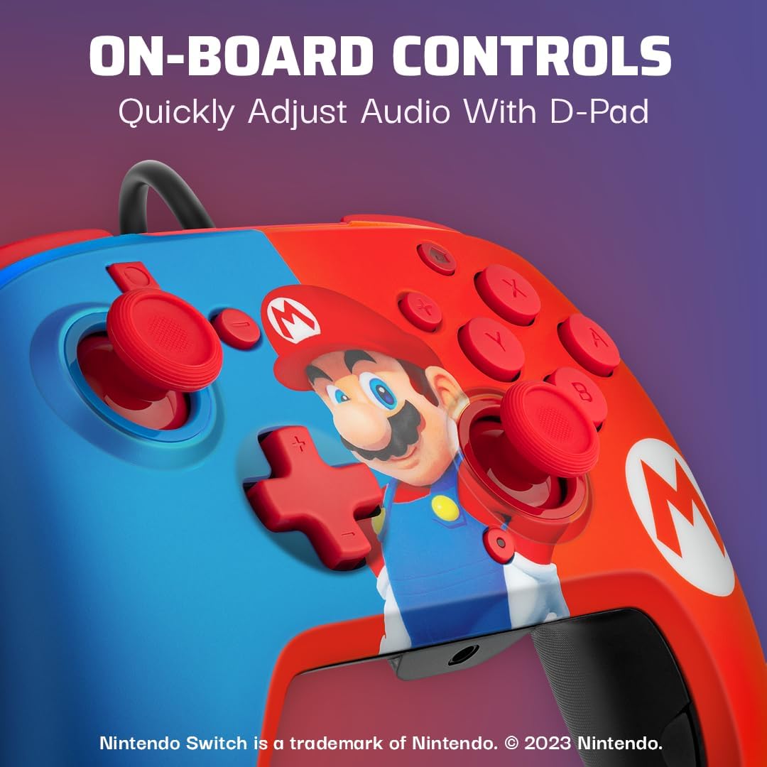 PDP Gaming Officially Licensed Mario Bundle for Switch Works with Switch OLED & Lite Mario Bundle Blue and Red