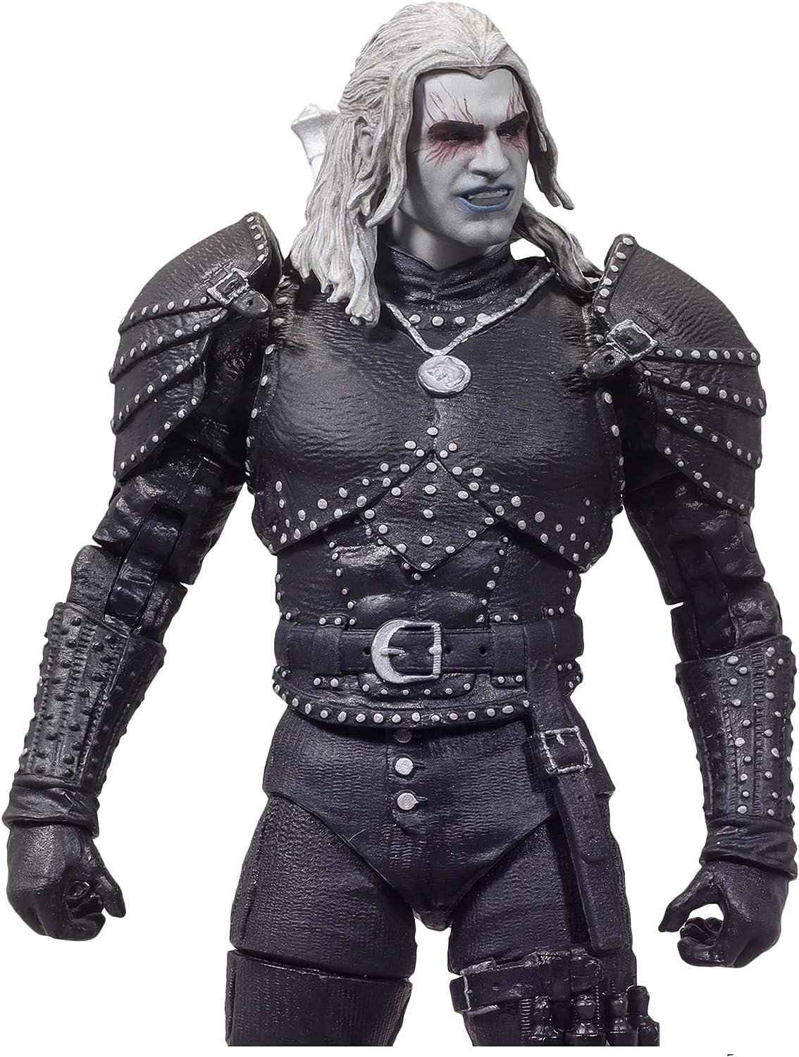 McFarlane Toys, Netflix The Witcher 7-inch Geralt of Rivia (Witcher Mode) Action Figure with 22 Moving Parts, The Witcher Season 2 Collectible Figure with Collectors Stand Base– Ages 12+