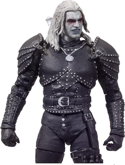 McFarlane Toys, Netflix The Witcher 7-inch Geralt of Rivia (Witcher Mode) Action Figure with 22 Moving Parts, The Witcher Season 2 Collectible Figure with Collectors Stand Base– Ages 12+