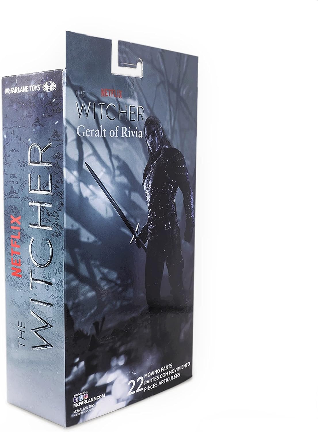 McFarlane Toys, Netflix The Witcher 7-inch Geralt of Rivia (Witcher Mode) Action Figure with 22 Moving Parts, The Witcher Season 2 Collectible Figure with Collectors Stand Base– Ages 12+