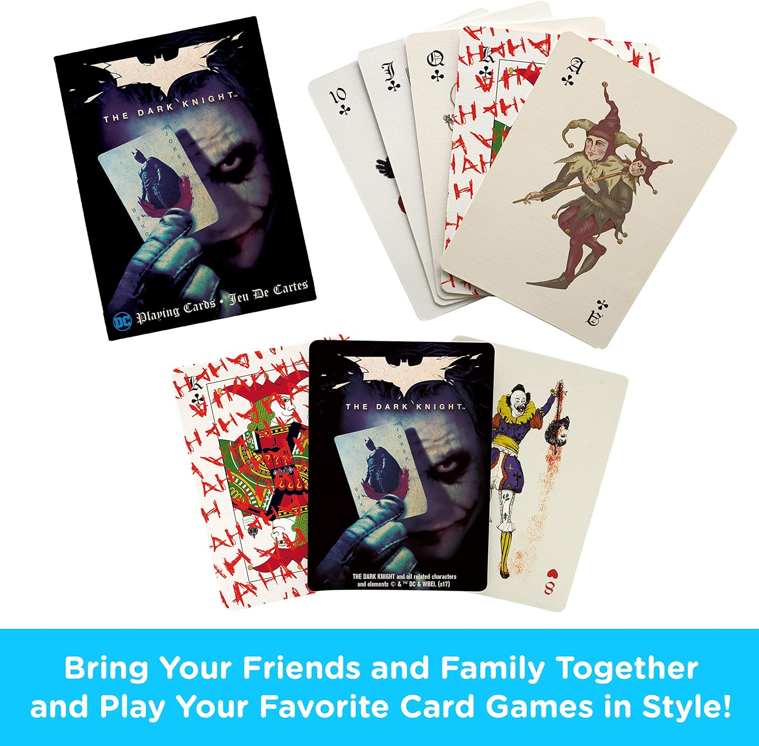 AQUARIUS The Dark Knight Joker Set di 52 CARTE DA GIOCO + Jokers (NM