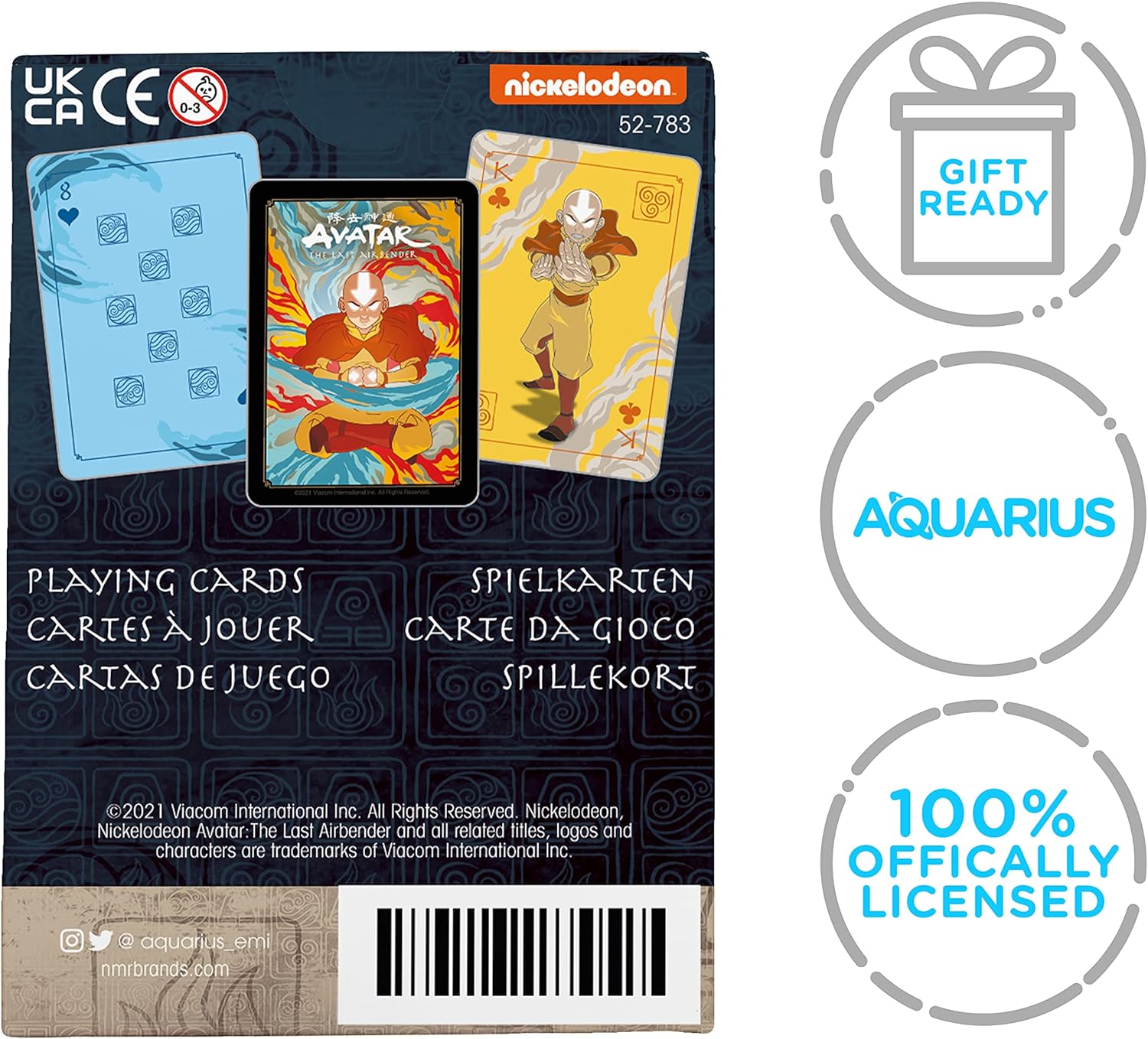 AQUARIUS Avatar Playing Cards - Avatar: The Last Airbender Shaped Deck of Cards for Your Favorite Card Games - Officially Licensed The Office Merchandise & Collectibles