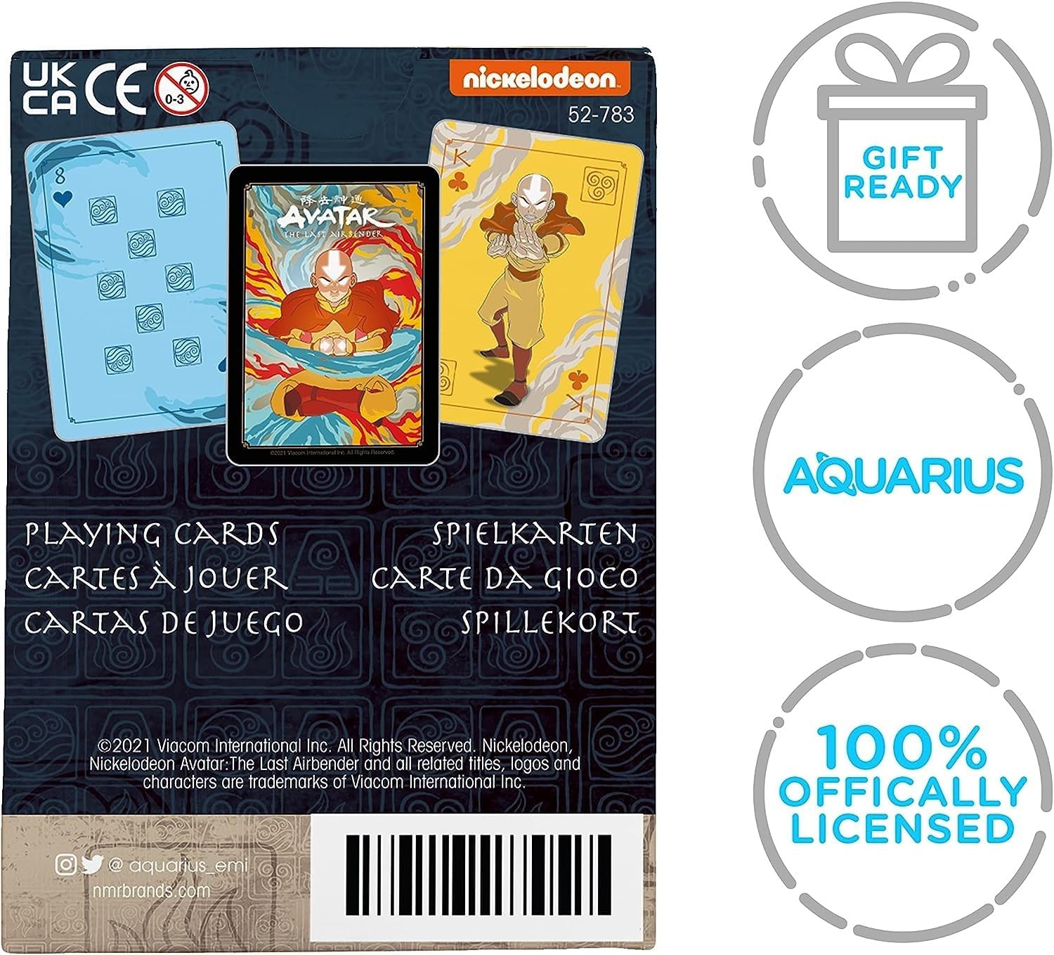 AQUARIUS Avatar Playing Cards - Avatar: The Last Airbender Shaped Deck of Cards for Your Favorite Card Games - Officially Licensed The Office Merchandise & Collectibles