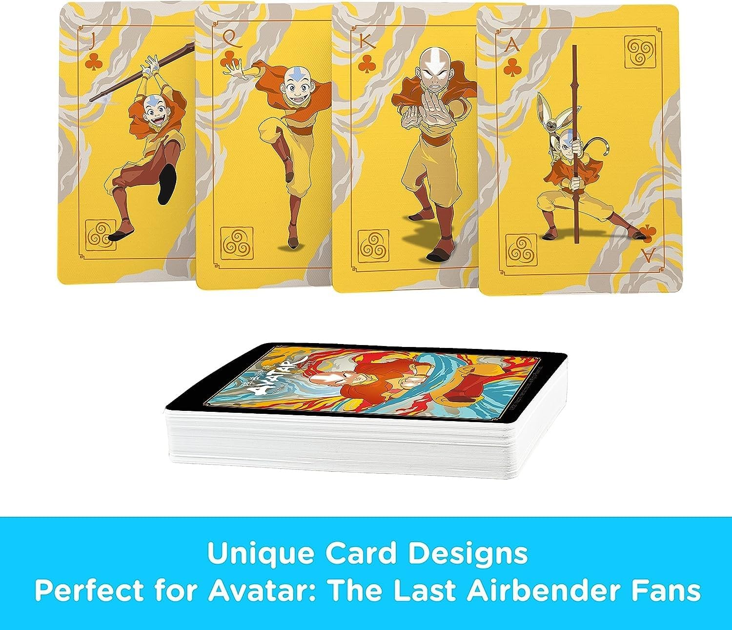 AQUARIUS Avatar Playing Cards - Avatar: The Last Airbender Shaped Deck of Cards for Your Favorite Card Games - Officially Licensed The Office Merchandise & Collectibles