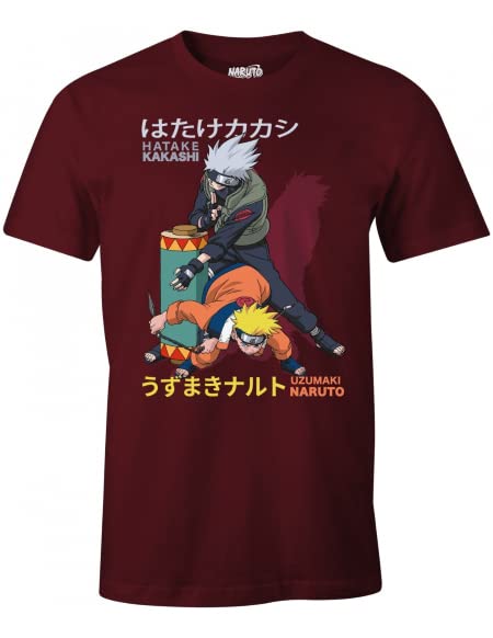 cotton division Naruto Hatake Kakashi Burgundy T-Shirt XL Burgundy