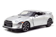 Jada Toys - Modellino auto Fast and Furious 1:24 - Brian`s Nissan GT-R R35 (argento) in Fast & Furious, la Cast Auto di Brian O`Conner con parti apribili, 19 cm, a partire da 8 anni