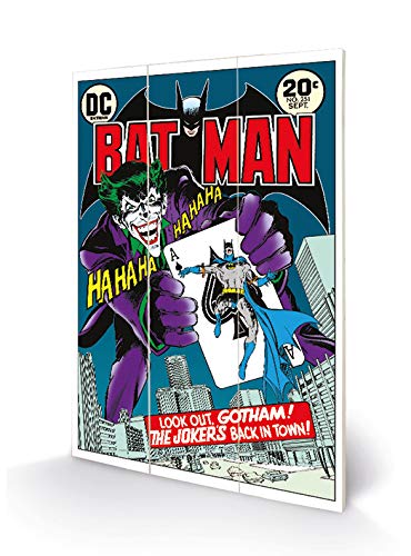 DC Comics MW12532P Batman Druck auf Holz, 20 x 29,5 cm, Mehrfarbig, 5 x 1, 2 cm