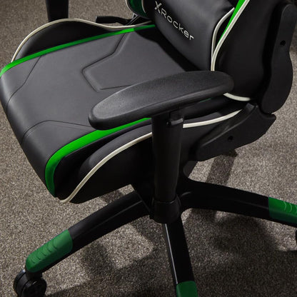 X Rocker Agility Compact Esports Gaming Bürodrehstuhl für Kinder & Teenager - Grün/Schwarz Schwarz / Grün