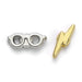 HARRY POTTER Blitz und Brille Mujer Set de Pendientes Plateado, Aleación de Zinc
