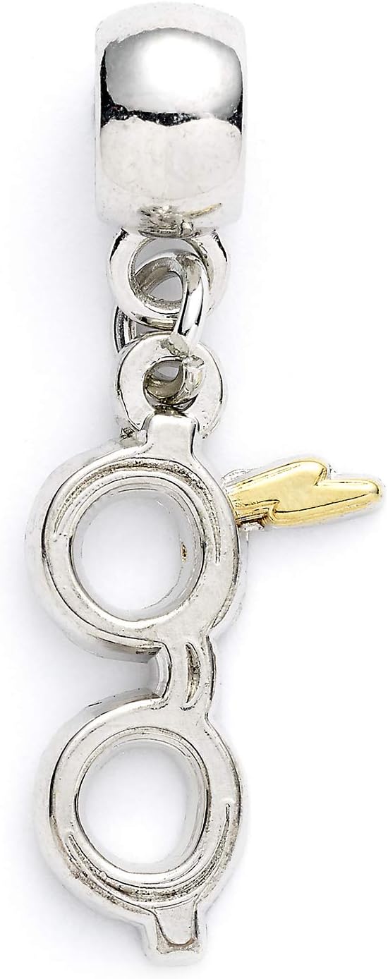 Official Harry Potter Silver Plated Charm Set including Chocolate Frog, Glasses & Time Turner charms by The Carat Shop