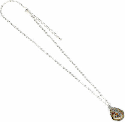 Harry Potter - Colgante y collar chapado en plata Hogwarts