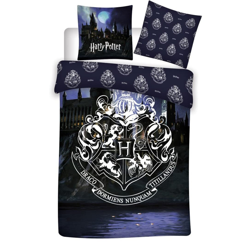 AYMAX S.P.R.L. Harry Potter Hogwarts – Bettbezug 140 x 200 cm + Kissenbezug 63 x 63 cm RXZER23 Beige California King