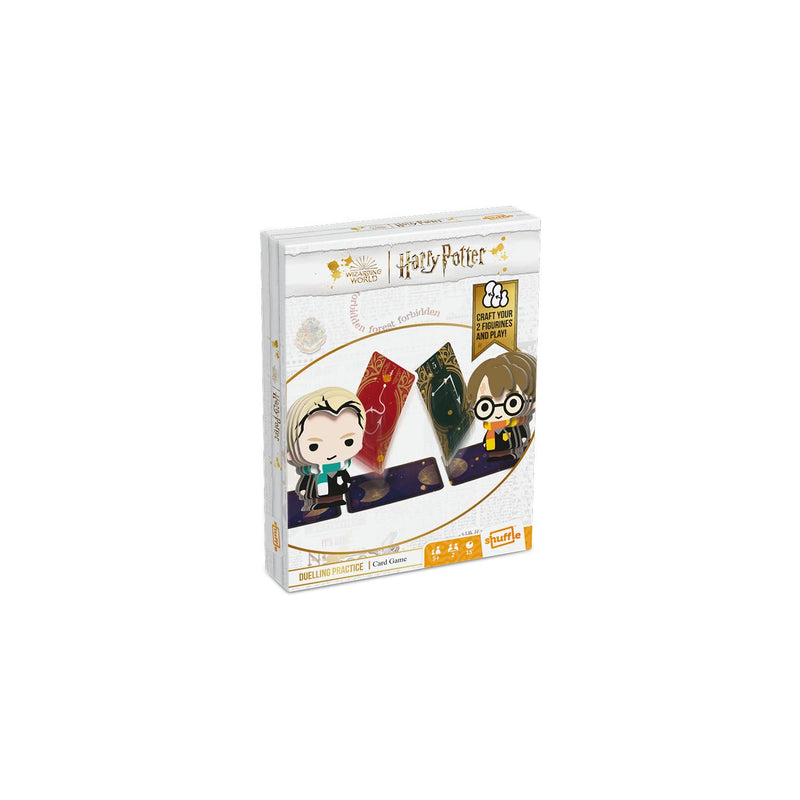 ASS Altenburger 10027083 Potter – Zauber Duell-Kartenspiel mit Bastel-Spielfiguren Harry und Malfoy, Yellow