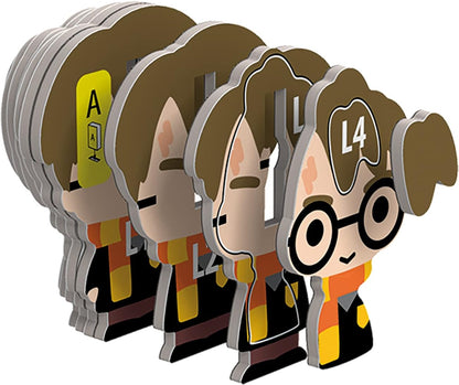 ASS Altenburger 10027083 Potter – Zauber Duell-Kartenspiel mit Bastel-Spielfiguren Harry und Malfoy, Yellow