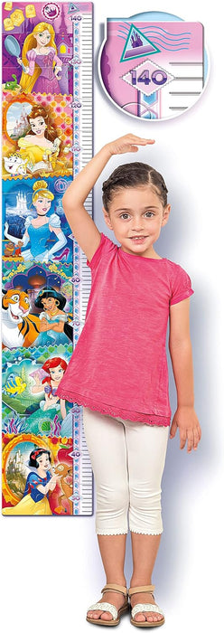 Clementoni 20328 Measure Me Princess – Puzzle 30 Teile ab 3 Jahren, großes Kinderpuzzle zum Zusammenkleben (inkl. Kleber & Spatel), als Messlatte zum Aufhängen, Denkspiel für Kinder Disney Princess