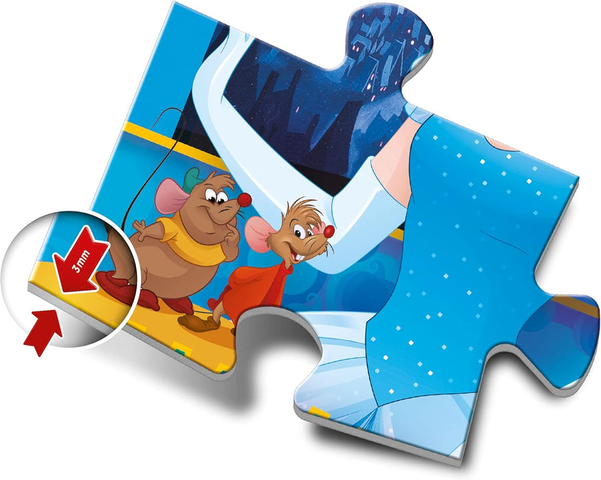 Clementoni 20328 Measure Me Princess – Puzzle 30 Teile ab 3 Jahren, großes Kinderpuzzle zum Zusammenkleben (inkl. Kleber & Spatel), als Messlatte zum Aufhängen, Denkspiel für Kinder Disney Princess