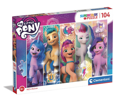 Clementoni 25732 Supercolor My Little Pony 104 Teile-Puzzle Für Kinder Ab 6 Jahren, Made In Italy, Mehrfarbig, Medium