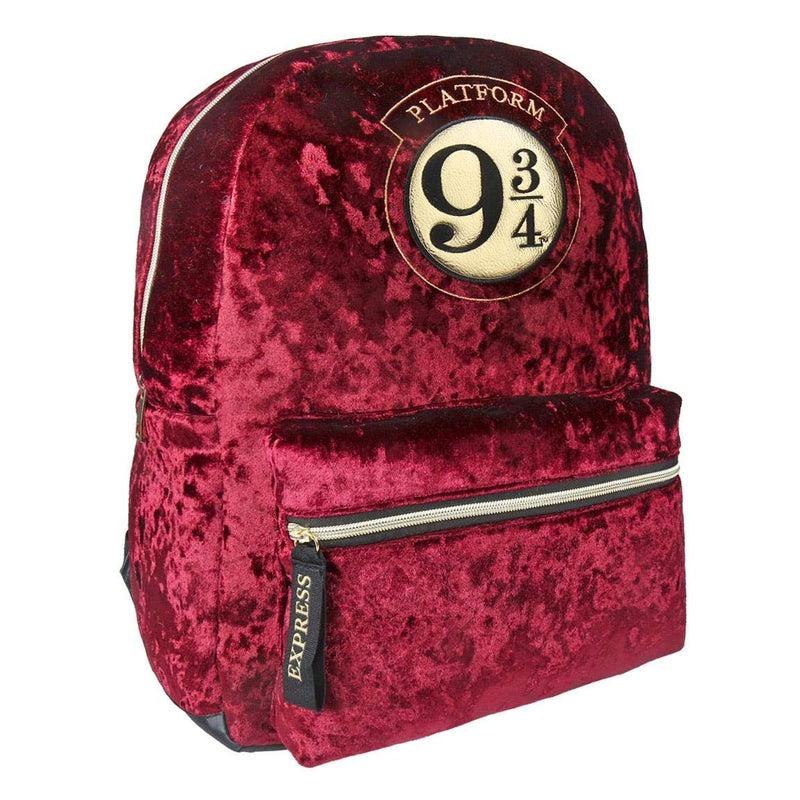 ARTESANIA CERDA Casual Fashion Velvet Harry Potter Backpack, Red