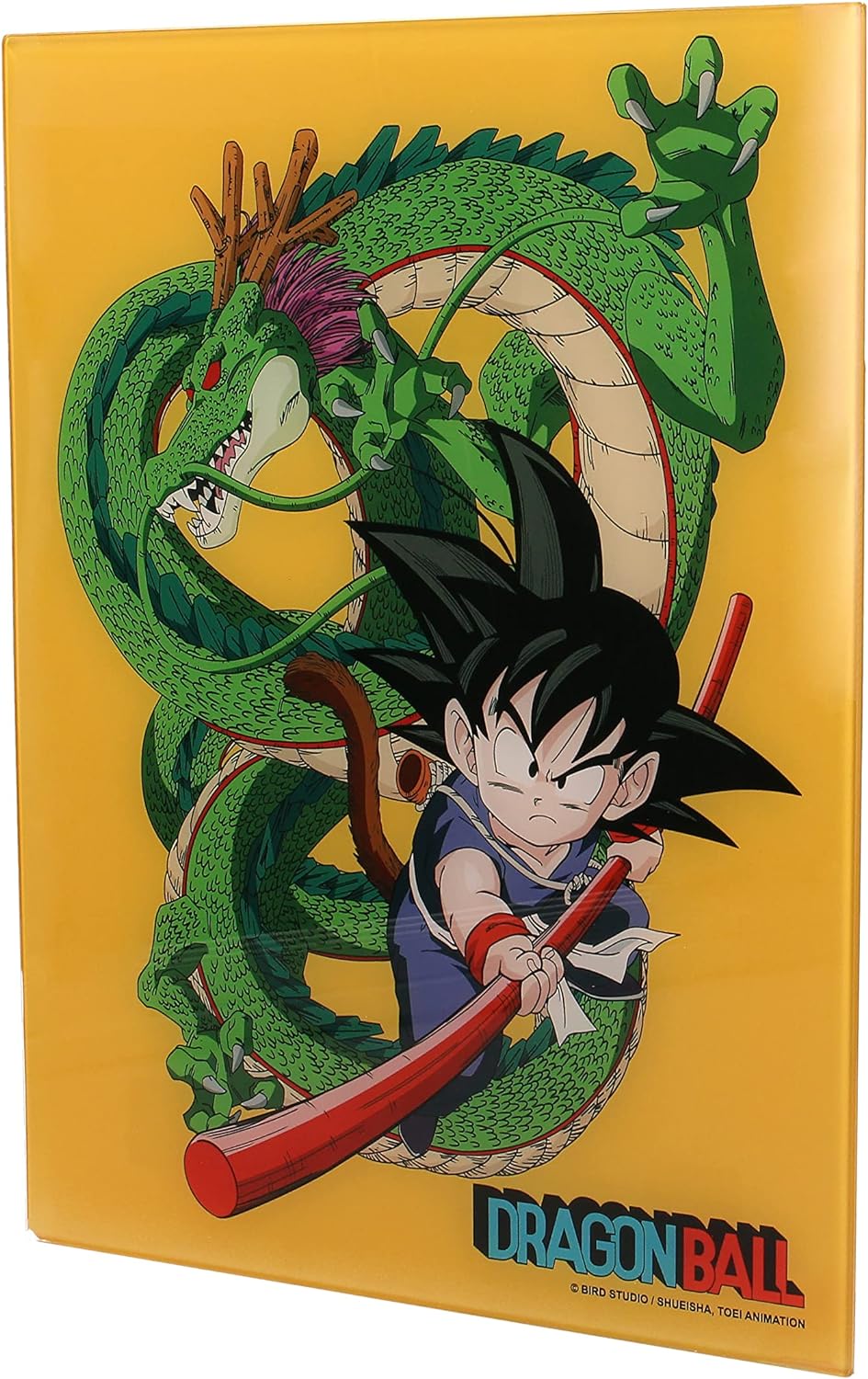 SD Toys Cristal Kid Goku and Shenron Glass Poster Dragon Ball Official Merchandising, Glas, Mehrfarbig (Mehrfarbig), 1.25 picometer