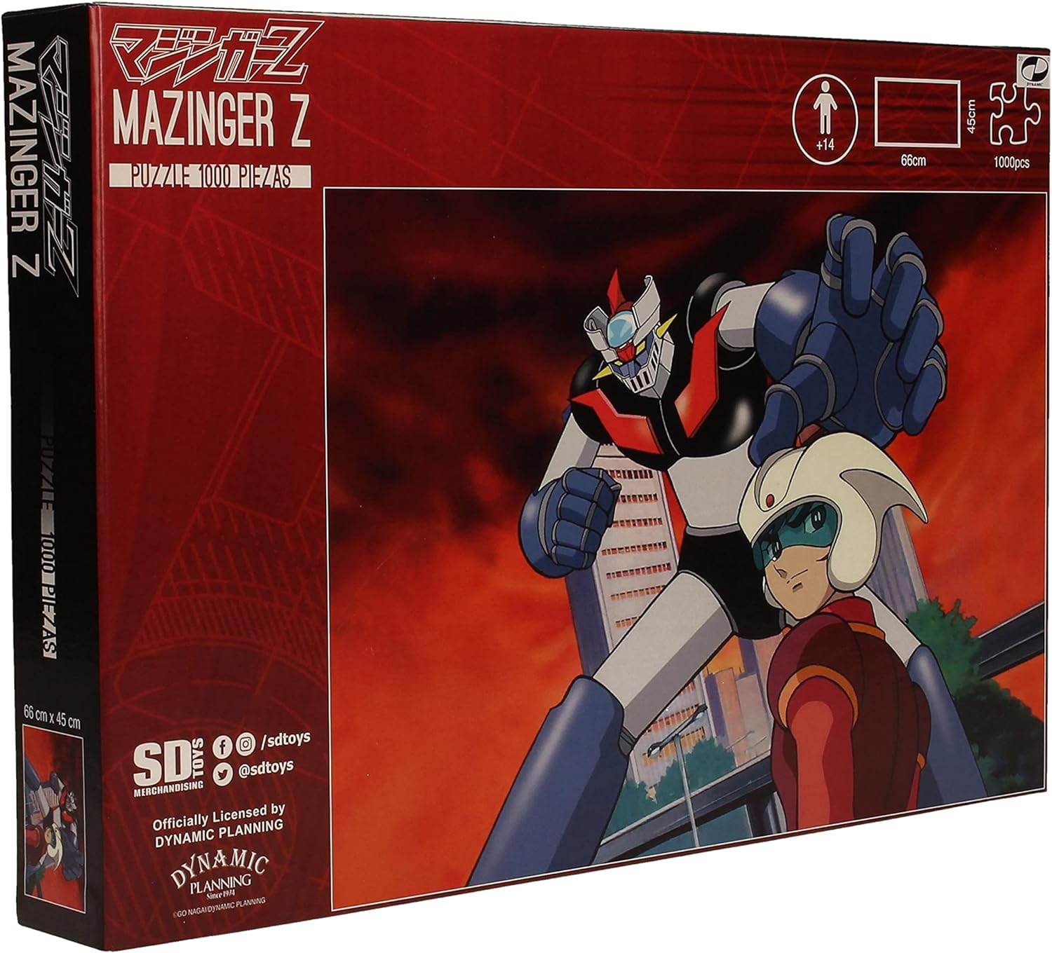 SD toys - Puzzle 1000 Koji Mazinger Z, Color, 66x45 (SDTOYS SDTSDT25296)