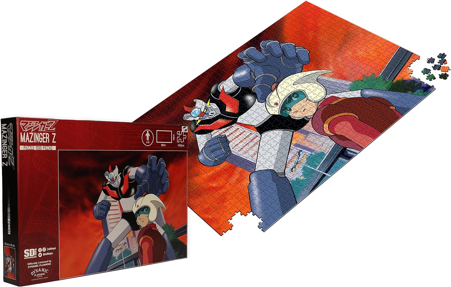 SD toys - Puzzle 1000 Koji Mazinger Z, Color, 66x45 (SDTOYS SDTSDT25296)