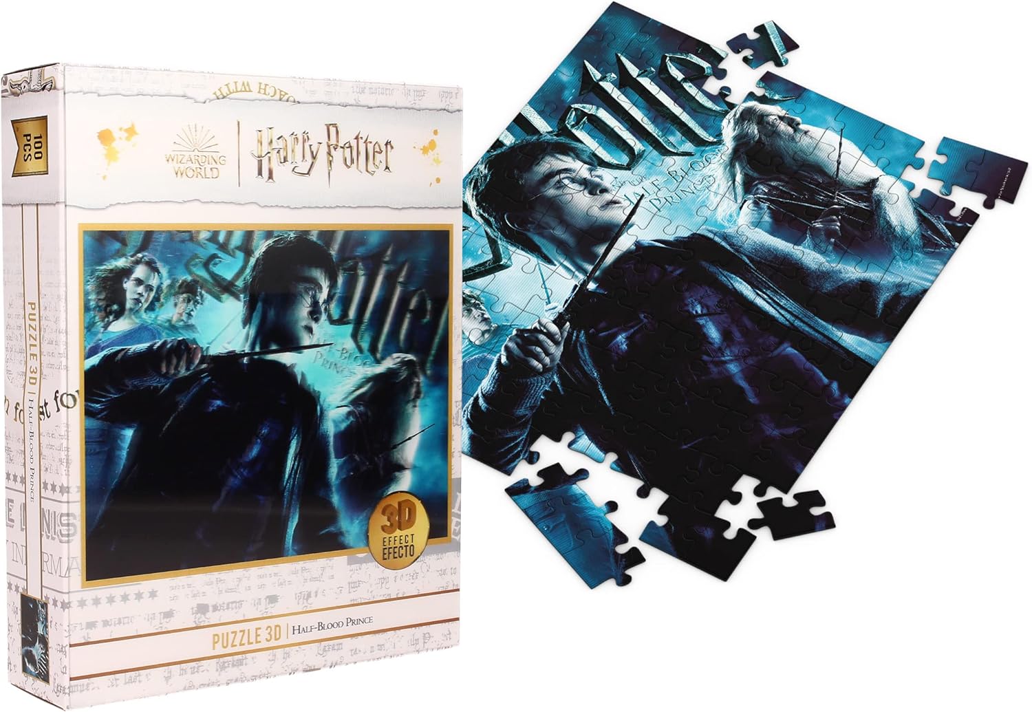 Sagas,Harry Potter- Puzzle Lenticular Harry Potter El Misterio del Principe 100 piezas Does Not Apply Giocattoli, Multicolore, One size, Z109075