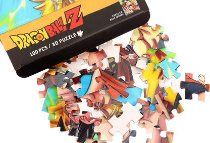 RED STRING- Puzzle Lenticular Dragon Ball Z Goku Saiyan 100 Piezas, Multicolor, Estándar (Z109080
