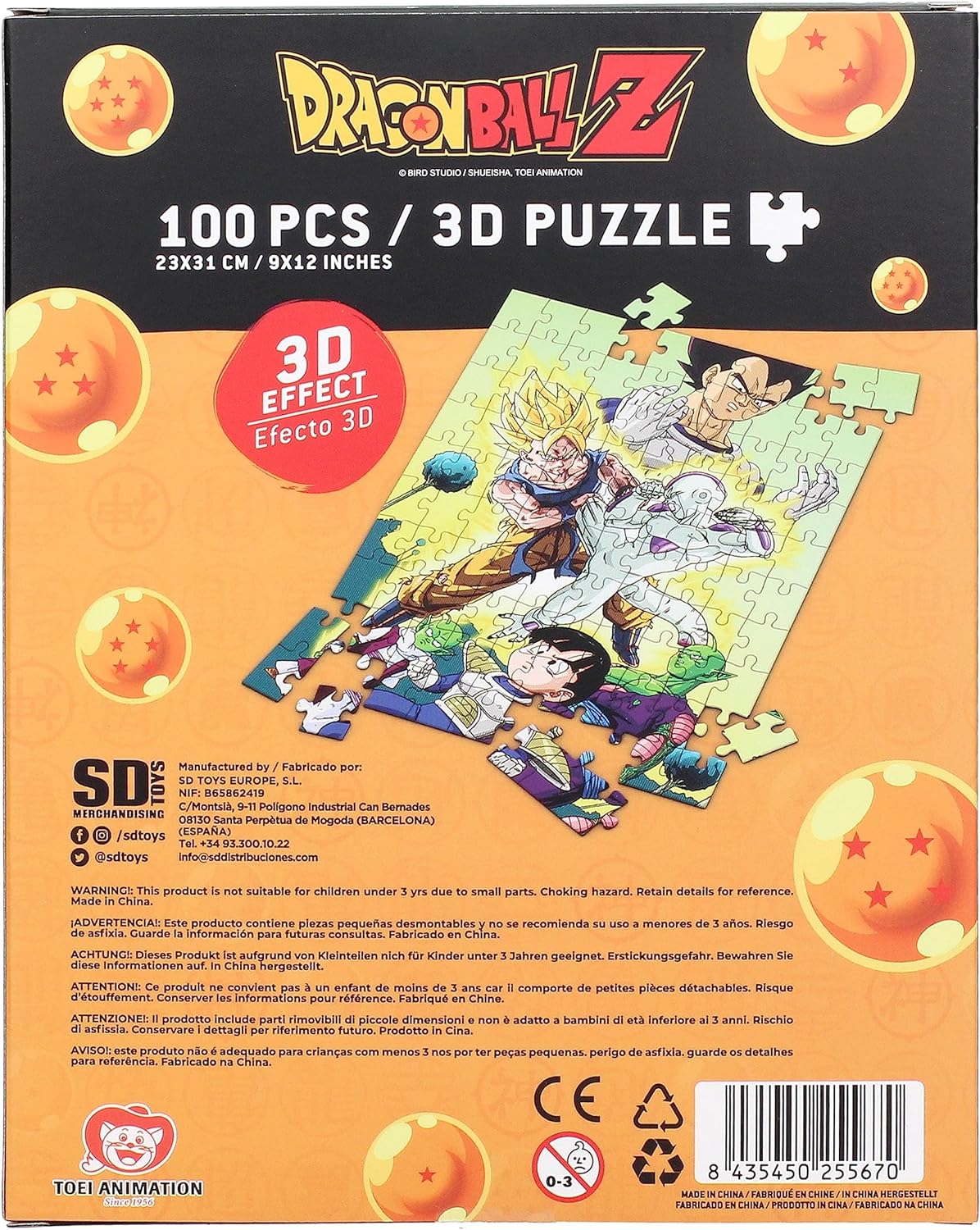 SD toys - Puzzle Jurassic World - Namek Battle Effet 3D 100Pcs - 8435450255670