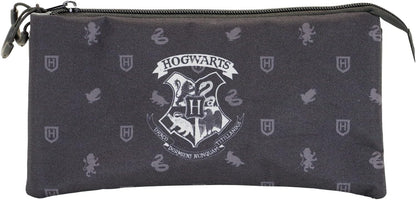 Harry Potter Howgarts-FAN Dreifach Federmäppchen, Schwarz