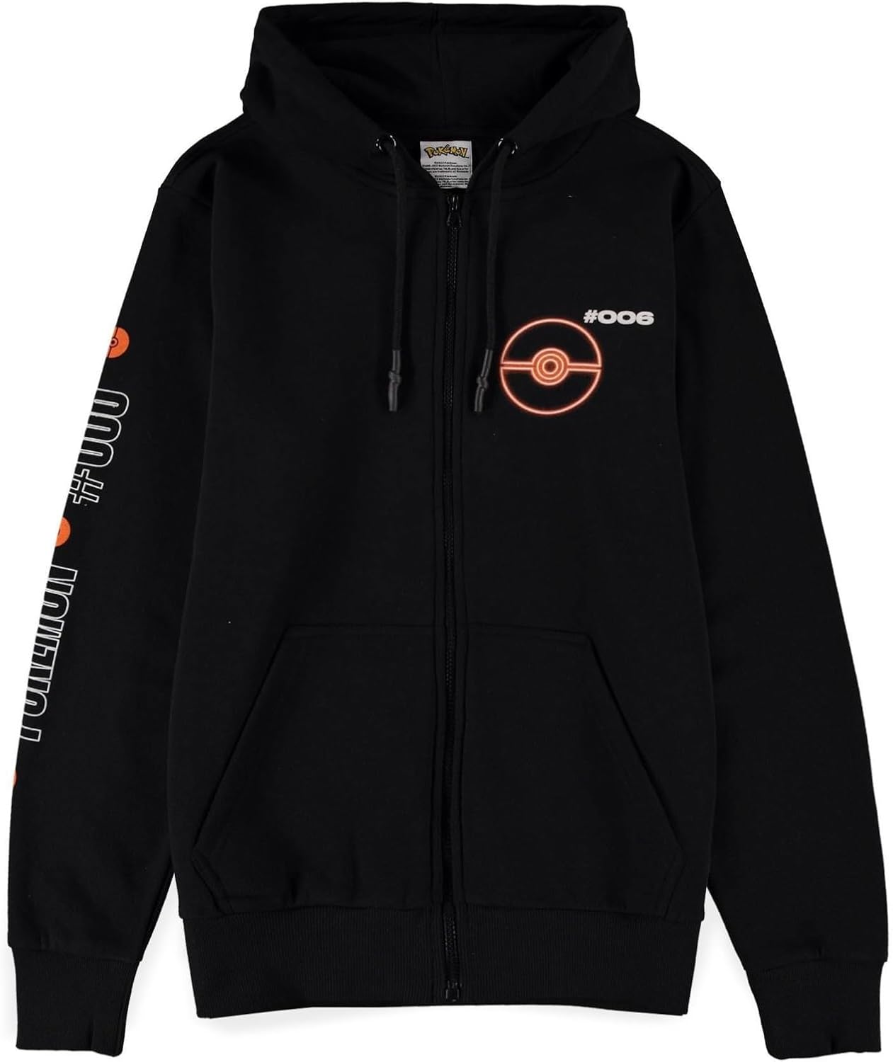 Pokemon - Dracaufeu - Felpa con Cappuccio Zipper Uomo (S