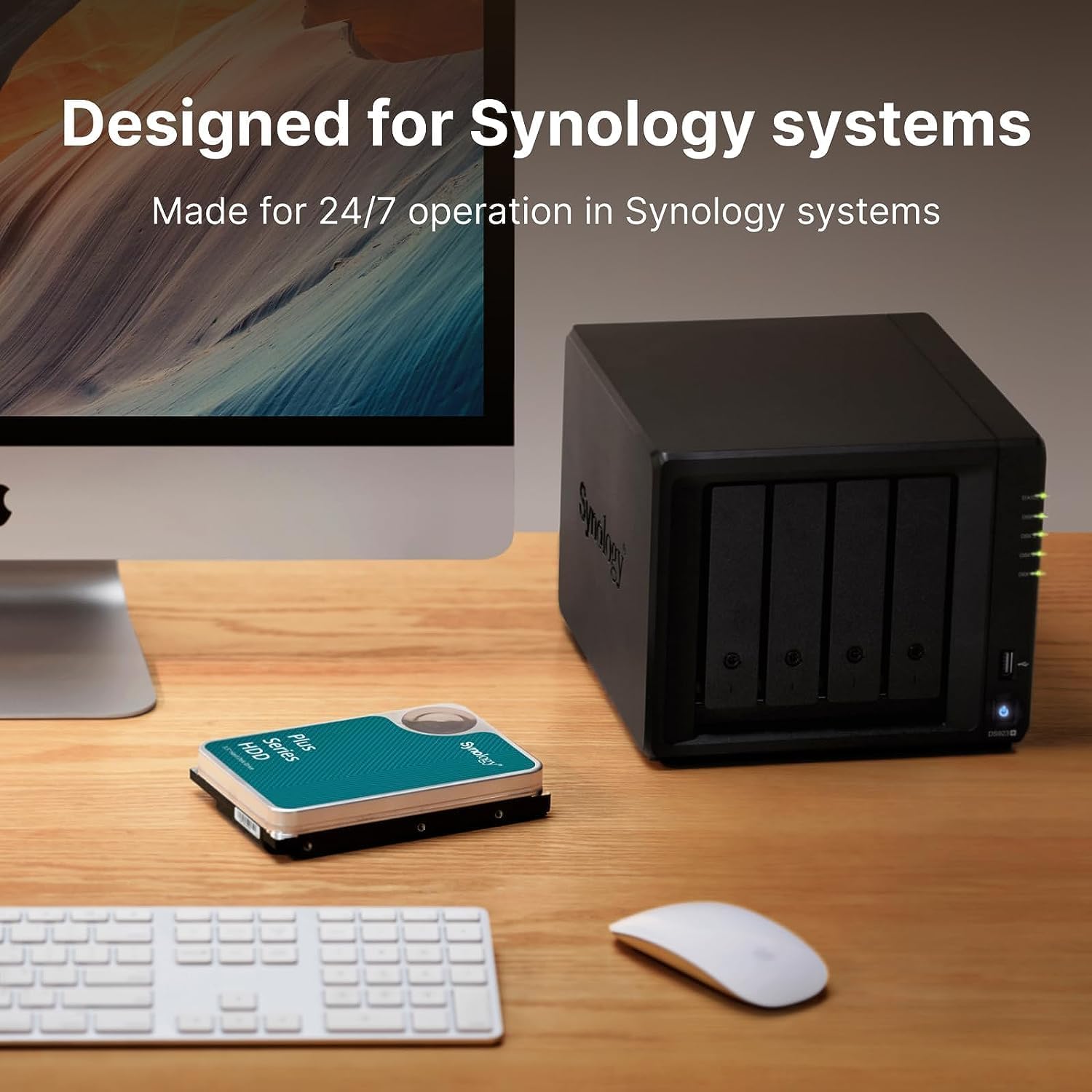 Synology 4TB HAT3300 HDD - 1 millions hours MTBF, 180TB/year workload, 5400prm