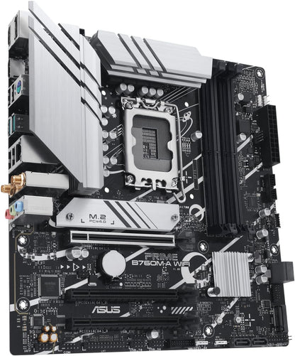 Asus PRIME B760M-A WIFI, Intel B760, 1700, Micro ATX, 4 DDR5, 2 HDMI, DP, Wi-Fi 6, 2.5G LAN, PCIe4, 2x M.2