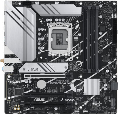 Asus PRIME B760M-A WIFI, Intel B760, 1700, Micro ATX, 4 DDR5, 2 HDMI, DP, Wi-Fi 6, 2.5G LAN, PCIe4, 2x M.2