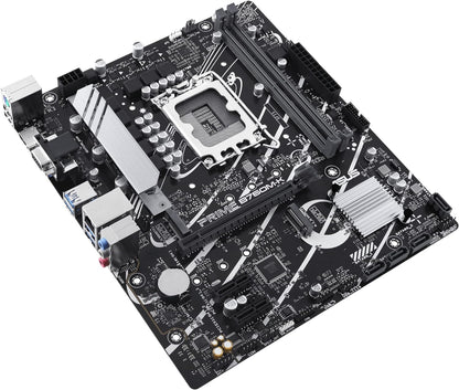 ASUS Prime B760M-K Placa Base Intel B760 (LGA 1700 mATX con PCIe 4.0, Dos Ranuras PCIe 4.0 M.2, DDR5, Realtek 2.5Gb Ethernet, VGA, HDMI, SATA 6 Gbps, USB 3.2 Gen 1 Frontal, Aura Sync), Negro