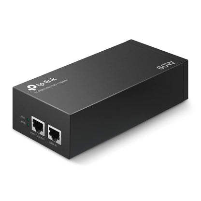 TP-Link TL-POE170S PoE++ Injector (2 Gigabit Ports, Compatible with 802.3af /at/bt, Total Power with up to 60W, Wall Mount and Desktop Design, Plug and Play) Black