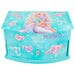 Depesche 12440 TOPModel Mermaid Small Jewellery Box in Turquoise with Mermaid Motif Jewellery Box with Mirror and Hinged Lid