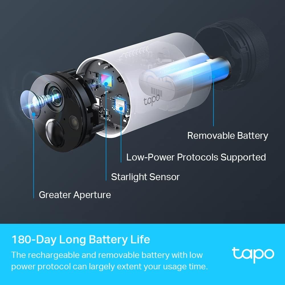 Tapo C420S2 V1 - 2 X Tapo C420 Cameras + Tapo H200 Hub - Network Surveillance Camera - Outdoor, Indoor - Dust Resistant