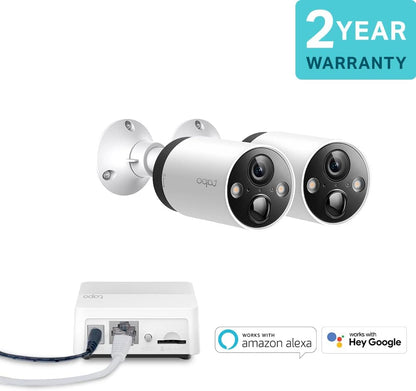 Tapo C420S2 V1 - 2 X Tapo C420 Cameras + Tapo H200 Hub - Network Surveillance Camera - Outdoor, Indoor - Dust Resistant