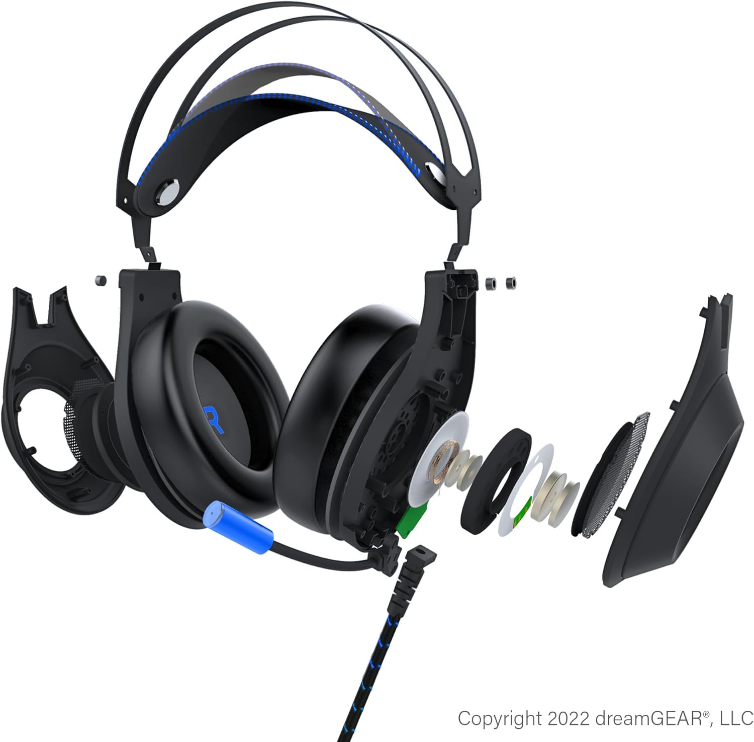 Bionik Sirex Gaming Headset with Mic for PS5: 50MM Drivers, Memory Foam, Mute Switch, Adjustable Head Beam, PS4/Xbox Series XS/Nintendo Switch OLED/PC/Mac